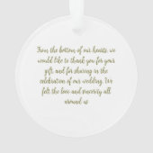 Sweet Shower Spring purple Floral Wedding オーナメント (裏面)