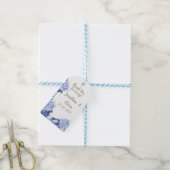 Sweet Shower Spring purple Floral Wedding ギフトタグ (より糸付き)