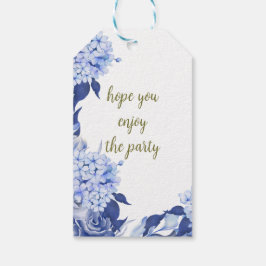 Sweet Shower Spring purple Floral Wedding ギフトタグ