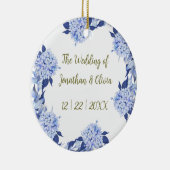 Sweet Shower Spring purple Floral Wedding セラミックオーナメント (右)