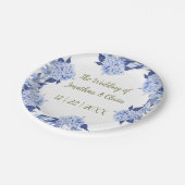 Sweet Shower Spring purple Floral Wedding ペーパープレート (アングル)