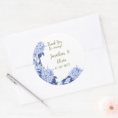 Sweet Shower Spring purple Floral Wedding ラウンドシール (封筒)