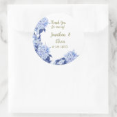 Sweet Shower Spring purple Floral Wedding ラウンドシール (バッグ)