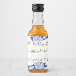 Sweet Shower Spring purple Floral Wedding リキュールボトルラベル