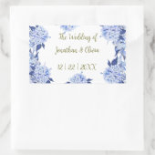 Sweet Shower Spring purple Floral Wedding 長方形シール (バッグ)