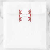 Sweet Shower Spring red roses Wedding スクエアシール (バッグ)