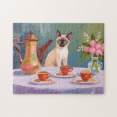 Sweet Siamese & Tea Time Jigsaw Puzzle ジグソーパズル (横)