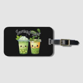 Sweet Sips Kawaii Bubble Tea Duo ラゲッジタグ (正面横)