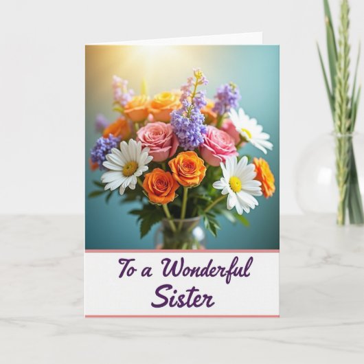 Sweet Sister Mothers Day Bloom Card カード (正面)