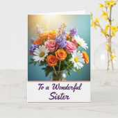 Sweet Sister Mothers Day Bloom Card カード (黄色い花)