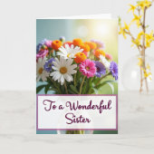 Sweet Sister Mothers Day Blooms Card カード (黄色い花)