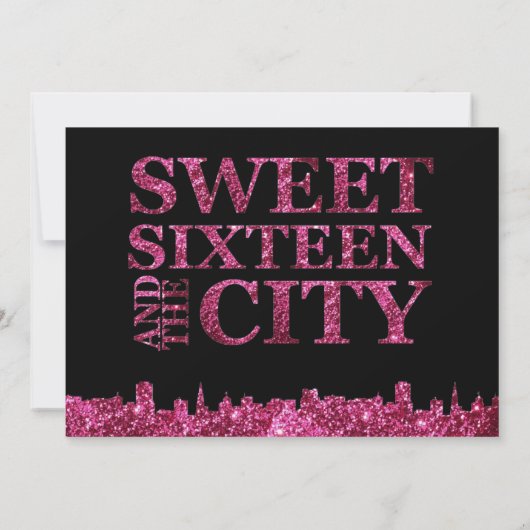 Sweet sixteenおよび都市菓子16の誕生会 招待状 (裏面)