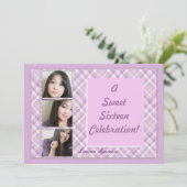 sweet sixteenお祝いのパーティー 招待状 (スタンド正面)