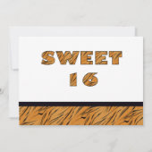 Sweet sixteenのトラのパーティの招待状 招待状 (裏面)