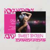 Sweet sixteenのパーティの招待状 招待状 (正面/裏面)