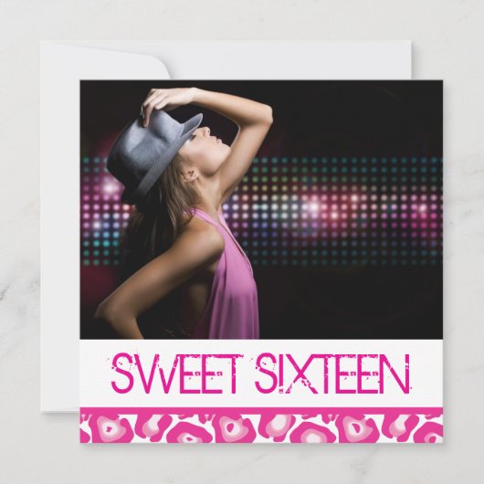 Sweet sixteenのパーティの招待状 招待状 (正面)