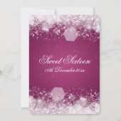 Sweet sixteenのパーティーきらめくな夜2ピンク 招待状 (裏面)