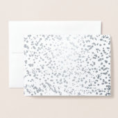 Sweet sixteenのパーティーは銀製の紙吹雪感謝していしています 箔カード (裏面封筒付き)