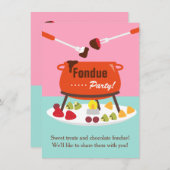 Sweet sixteenのフォンデュのバースデーパーティ招待状 招待状 (正面/裏面)
