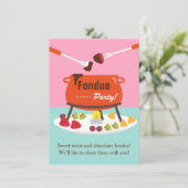 Sweet sixteenのフォンデュのバースデーパーティ招待状 招待状 (スタンド正面)