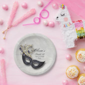Sweet sixteenの仮面舞踏会の紙皿 ペーパープレート (パーティー)