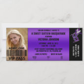 Sweet sixteenの仮面舞踏会VIPの入場のチケット 招待状 (正面)