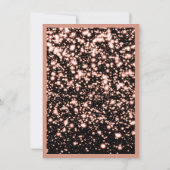 Sweet sixteenの保存日付のばら色の金ゴールドの真夜中 招待状 (裏面)