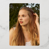 Sweet sixteenの女の子2枚 箔招待状 (裏面)