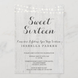 Sweet sixteenの招待状|の素朴なロマンチック 招待状