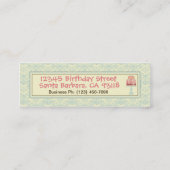 Sweet sixteenの細い名刺 スキニー名刺 (裏面)