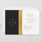 Sweet sixteenの誕生日の招待、第16、Gatsby 招待状 (裏面)