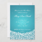 Sweet sixteenの誕生日の星の輝きのターコイズ 招待状 (正面)