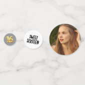 Sweet sixteenの誕生日パーティー紙吹雪 コンフェッティ (正面)