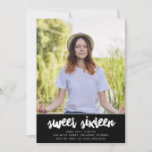 Sweet sixteenの誕生日パーティー 招待状 (正面)