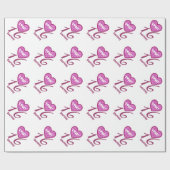 Sweet sixteenの誕生日16のシマウマの名前をカスタムするV03 ラッピングペーパー (フラット)