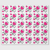 Sweet sixteenの誕生日16のハートの名前をカスタムするV3A ラッピングペーパー (フラット)