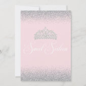 Sweet sixteenの銀の輝きの招待状 招待状 (裏面)