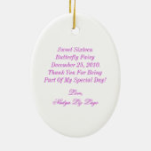 Sweet sixteenは記念品カスタマイズ セラミックオーナメント (裏面)