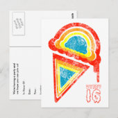 sweet sixteenアイスクリームドリップ ポストカード (正面/裏面)