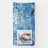 Sweet sixteenウィンターワンダーランドスノーフレーク 横断幕 (縦)