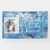 Sweet sixteenウィンターワンダーランドスノーフレーク 横断幕 (横)