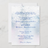 Sweet sixteenウィンターワンダーランドホワイトウサギ 招待状 (裏面)