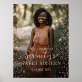 Sweet sixteenウェルカムサインと写真 ポスター (正面)