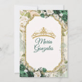 Sweet sixteenエメラルドグリーン&金ゴールドバースデーパーティー 招待状 (裏面)