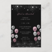 Sweet sixteenエレガント誕生日招待状カード エンクロージャーカード (裏面)