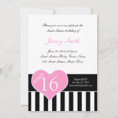 SWEET SIXTEENガーリー写真 招待状 (裏面)