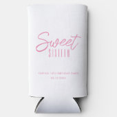 Sweet sixteenガールズピンク16th誕生日パーティー スリム缶クーラー (正面)