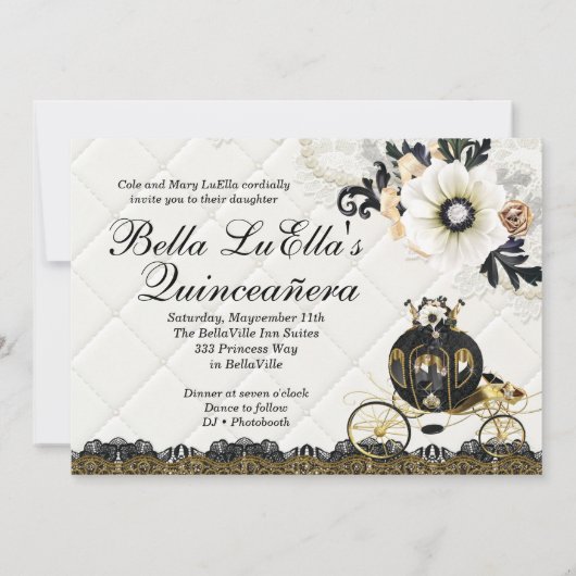 Sweet sixteenキンセアニェラ誕生日招待状 招待状 (裏面)