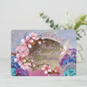 Sweet sixteenキンセアニェラ誕生日招待状 招待状 (スタンド正面)