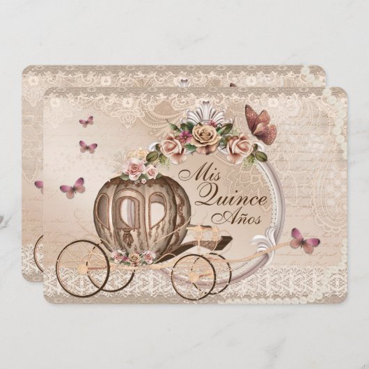 Sweet sixteenキンセアニェラ誕生日招待状 招待状 (正面/裏面)